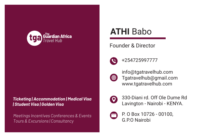 The Guardian Africa Travel Hub Business Card Design photo 2