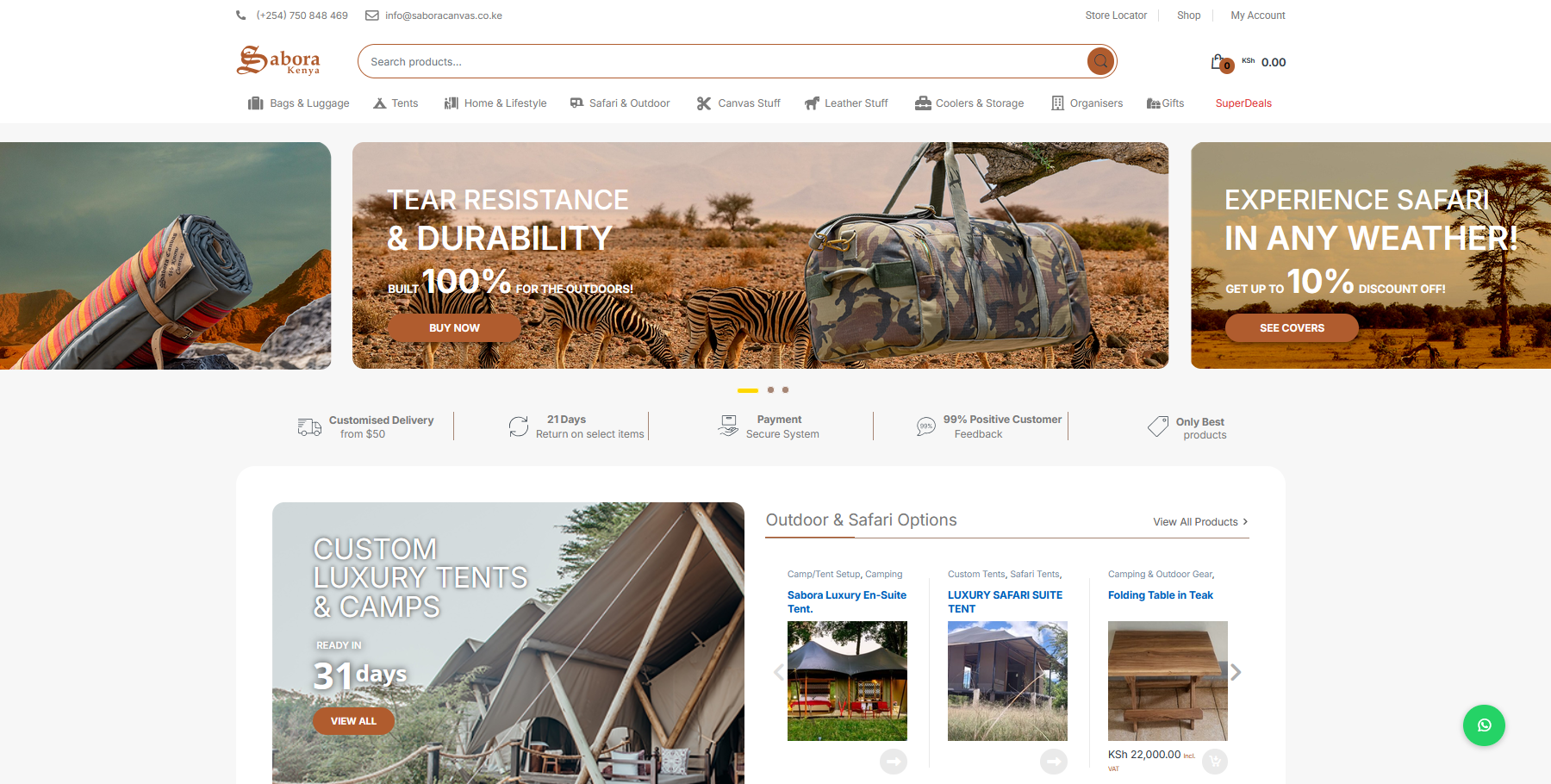 Sabora Canvas Ecommerce Website photo 3